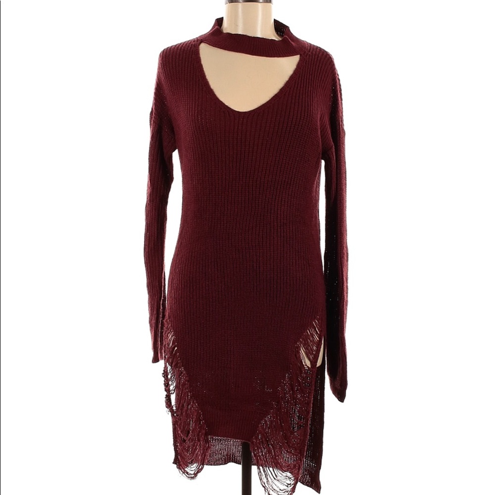 Red Sweater Dress